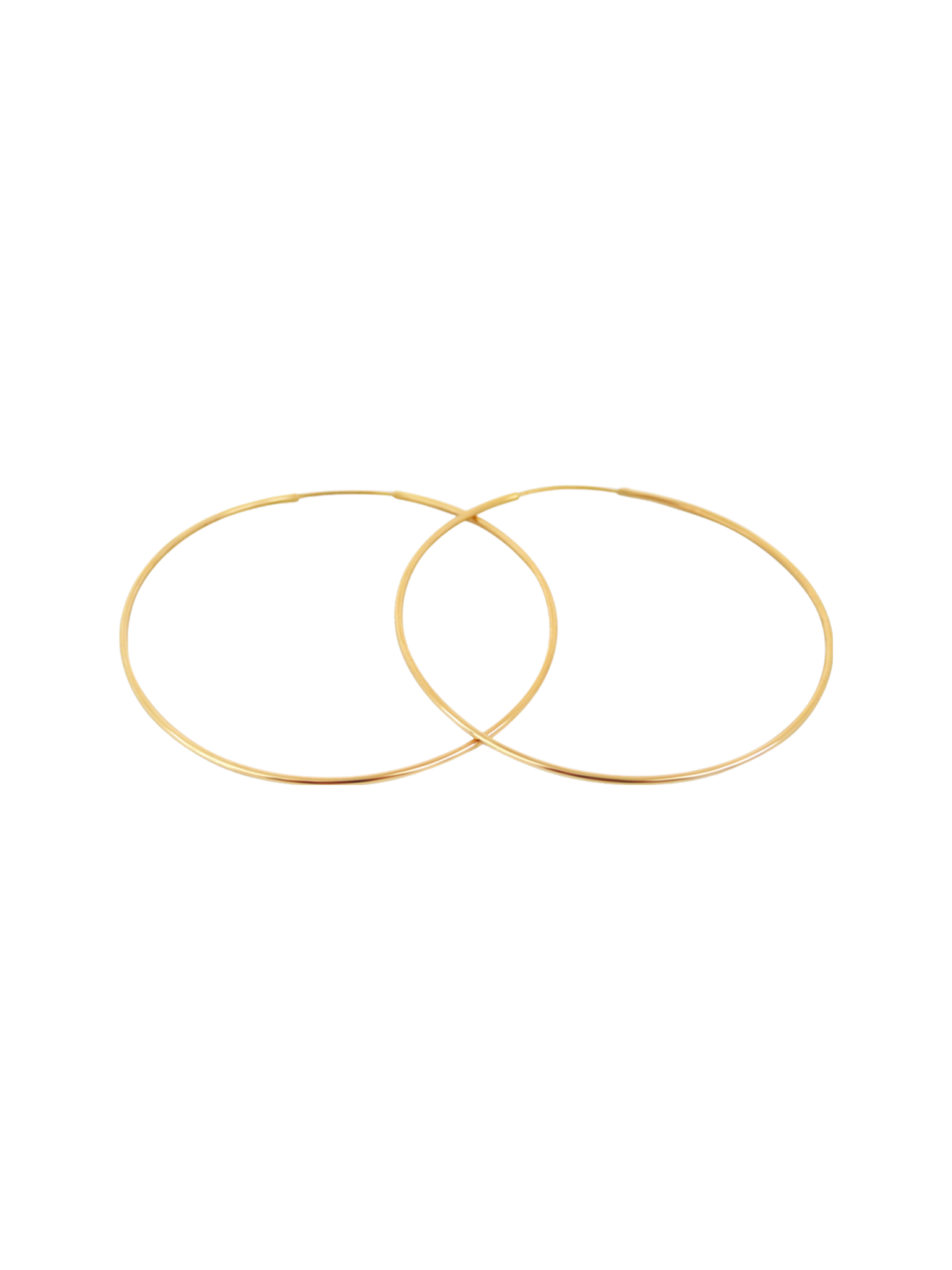 Eco-fine maxi hoops yellow gold